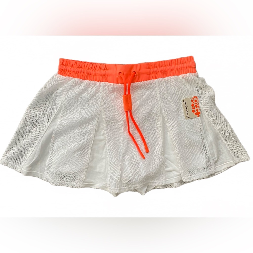 Free People FP Movement Good Sport Skort Tennis Skirt White Size Medium